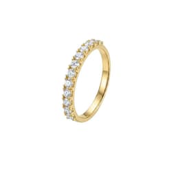 Anillo de Oro 18kt 1/2 Cintillo 12 Circones Amarillo 16