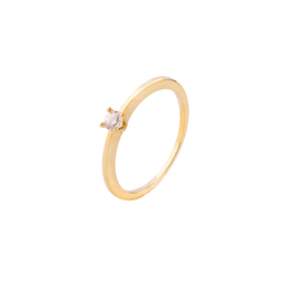 Anillo Compromiso de Oro 18Kt Solitario de 4mm Amarillo 14