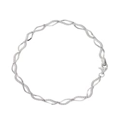 Pulsera de Oro 18kt Ondas Circon Amarillo 19