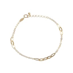 Pulsera de Oro 18kt Tres y Cinco Eslabones Amarillo 19