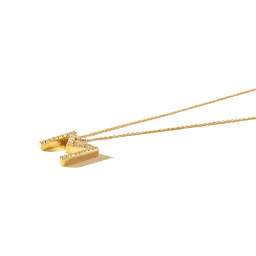 Collar Oro 18kt Diamantes Letra M con 13 Pts Amarillo 50
