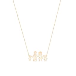 Collar de Oro de 18kt Modelo Familia Amarillo 50