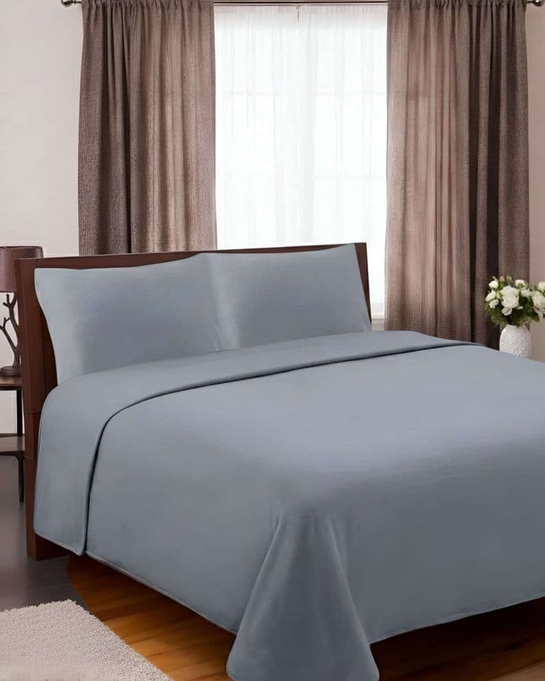 Sabana extra suave premium de polar Gris King