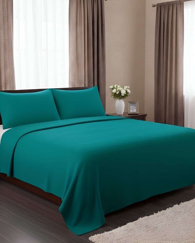 Sabana extra suave premium de polar Verde plaza y media