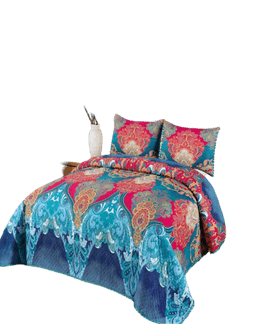 Cubrecama Ligero De Verano Con Pompones - Elegantes KING / Super King *14 Diseno 1