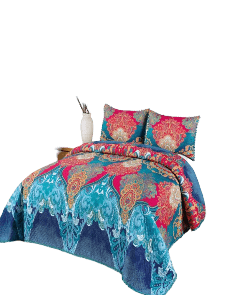 Cubrecama Ligero De Verano Con Pompones - Elegantes KING / Super King *14 Diseno 1
