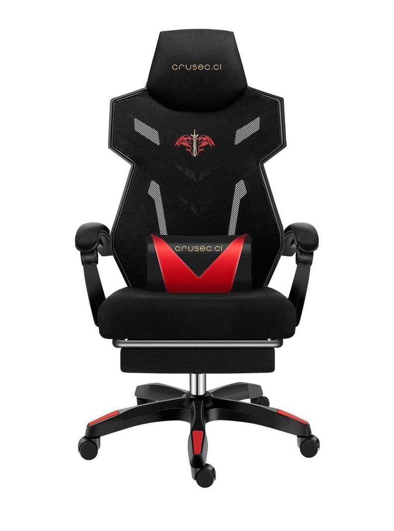 Silla Gamer Reclinable Con Reposapies Moderna Ergo Negro