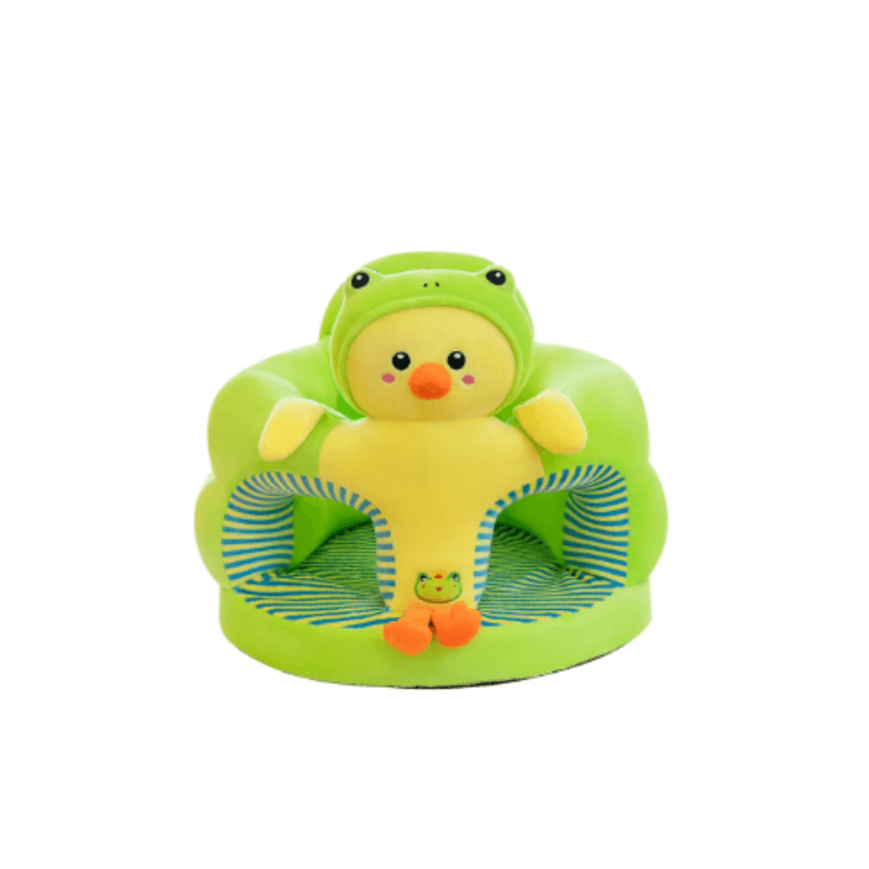 Asiento De Bebe Acolchado De Peluche Seguridad Anticaida Verde