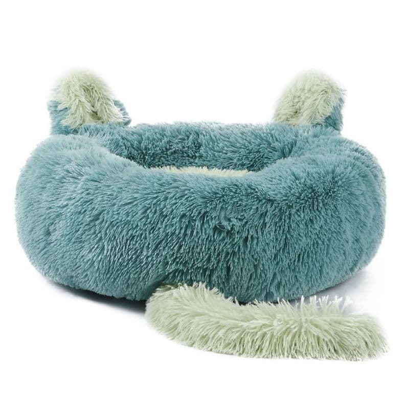 Cama Redonda Tipo Orejas Perros y Gatos 50CM Anti Verde