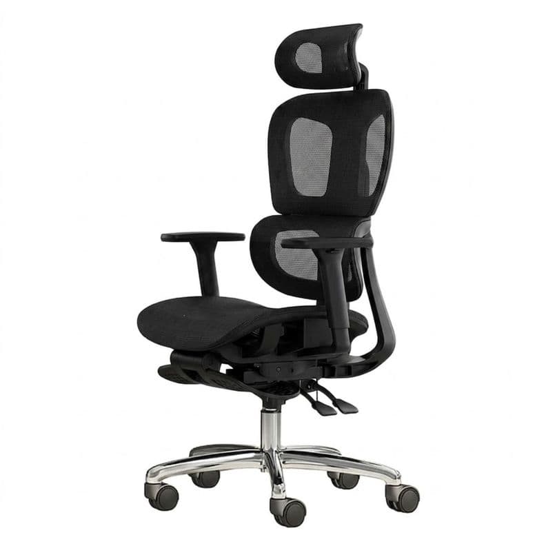 Silla Oficina Elite Ergonomica Soporte Lumbar Cervical Ajustable Negro