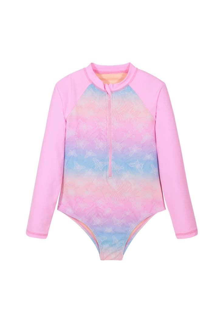 Traje de Bano Nina M/Larga UV50 H2O Wear Rosado 4