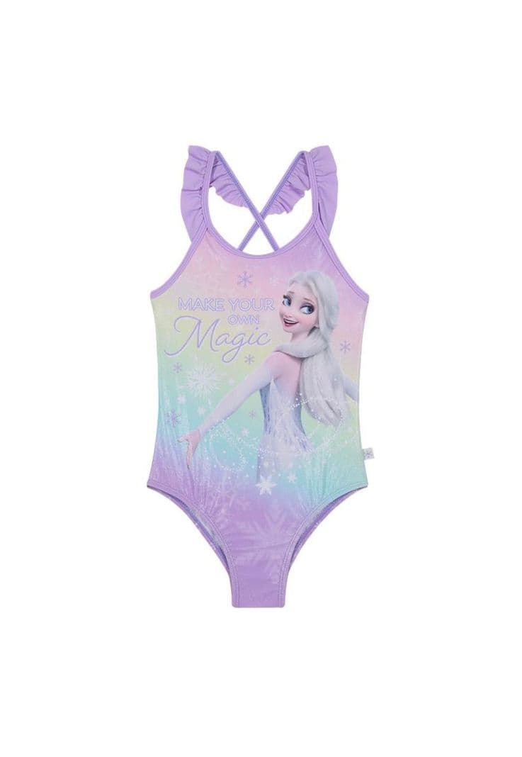 Traje de Bano Nina Entero Disney Frozen Lila C/Vuelos 3