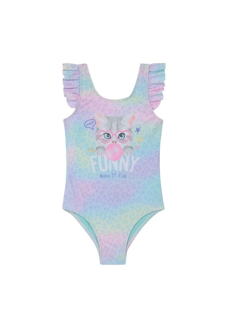 Traje de Bano Nina Estamp. Vuelos UV30+ H2O Wear Lila 4