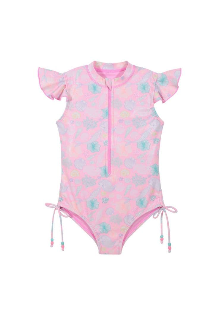 Traje de Bano Nina Manga Corta UV30+ H2O Wear Coral 8