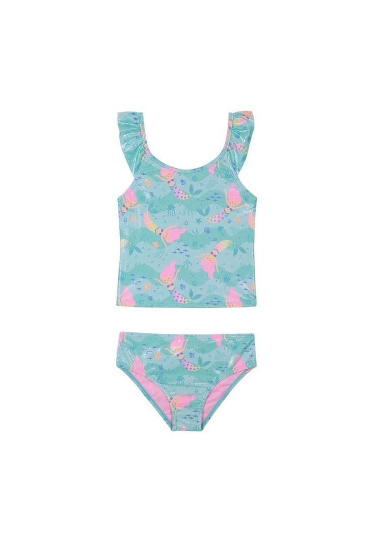Traje de Bano Nina Tankini UV50 H2O Wear Turquesa 8
