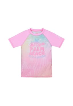 Traje de Bano Nina Polera UV50 + Manga Corta H2O Wear Rosado 4