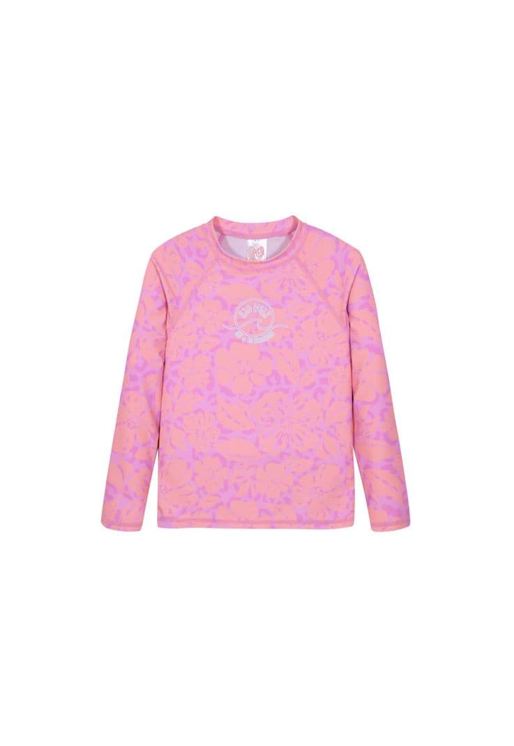Traje de Bano Nina Polera UV50 M/Larga H2O Wear Fucsia 4
