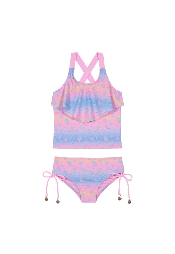 Traje de Bano Nina Tankini UV50 H2O Wear Rosado 4