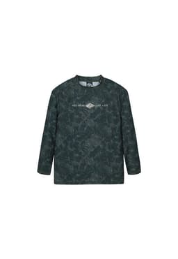 Traje de Bano Nino Polera UV50 M/Larga H2O Wear Verde 10