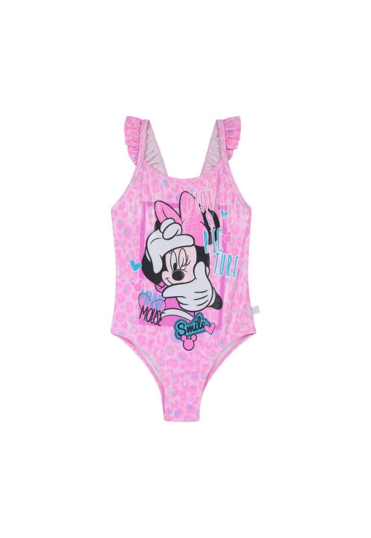 Traje de Bano Entero Nina Disney Minnie Rosado 3
