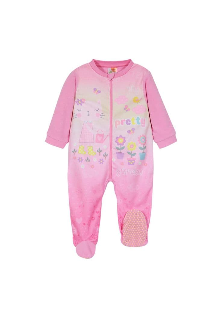 Pijama Bebe Entero Polar Sustentable Rosado H2O Wear 18 A 24 Meses