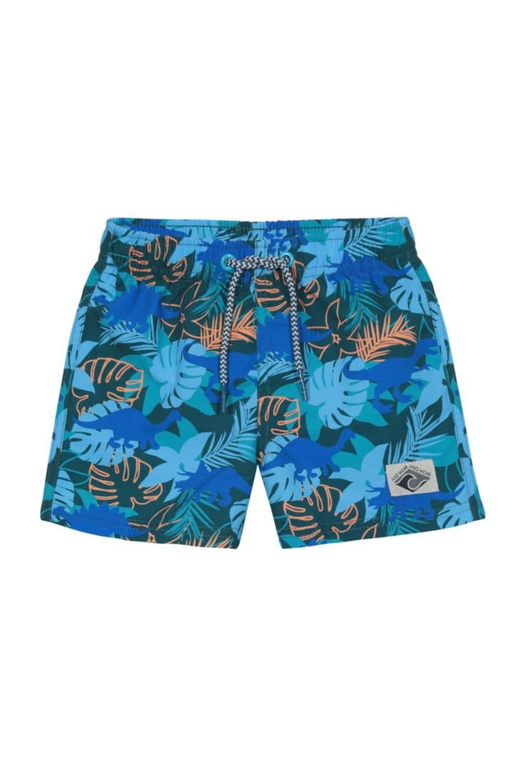 Traje de Bano Bebe Nino Short Est. Tropical H2O Wear Azul 12 A 18 Meses