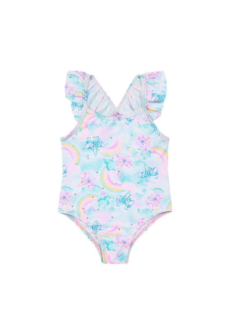 Traje de Bano Bebe UV+30 Vuelos Folia Blanco 24 A 36 Meses