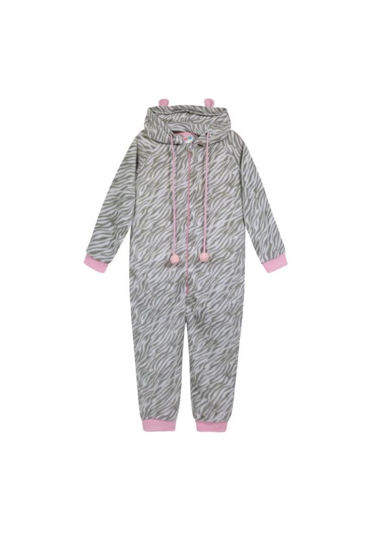 Pijama Nina Polar Estampado H2O Wear Gris 4