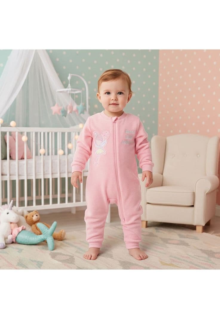 Beba Pijama Dancel Littel 1Pz H2O Wear Rosado Polar 9 A 12 Meses