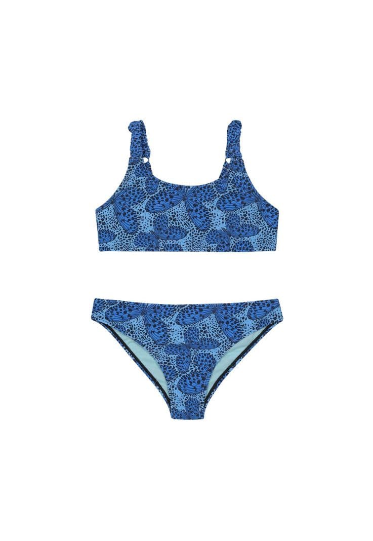 Traje de Bano Nina Teens Bikini UV50 Bretel H2O Wear Celeste 12