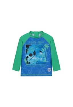 Traje de Bano Bebe Nino Polera UV50 M/Larga H2O Wear Verde 24 A 36 Meses