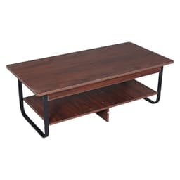 Mesa De Centro Rectangular Estilo Rustico de 2 Niveles