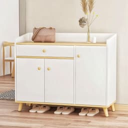 Zapatero Organizador con 3 Puerta y Cajon 90x30x84 cm Blanco
