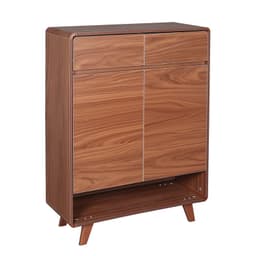 Zapatero Organizador Con 2 Puertas Y 2 Cajones 80x32x112 cm Marron