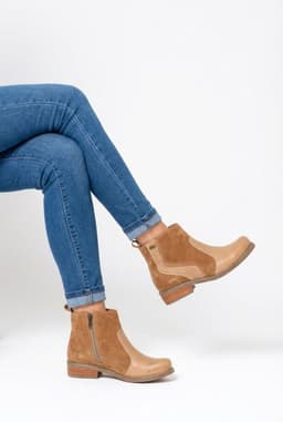 Botin Tini Beige Toffe Exotica 35