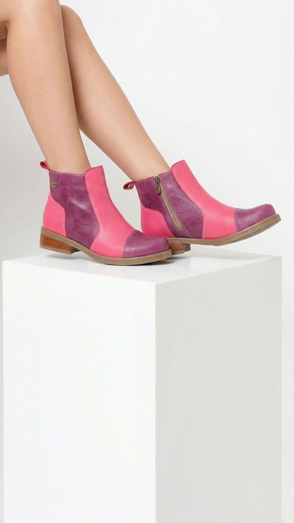 Botin Amy Fucsia Violeta Exotica 35