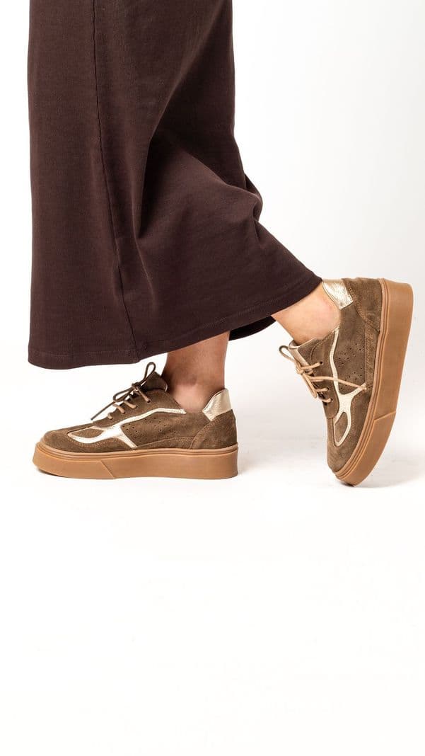 Zapatilla Paz Reno Taupe Exotica 36