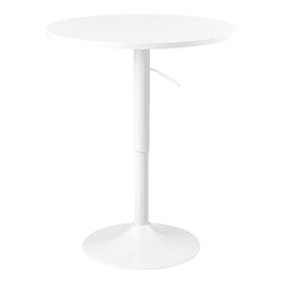 Mesa Bar Centro Altura Regulable 60cm Diametro Full Blanca
