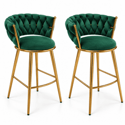 Pack 2 Taburete Queen Fijo Verde 66cm
