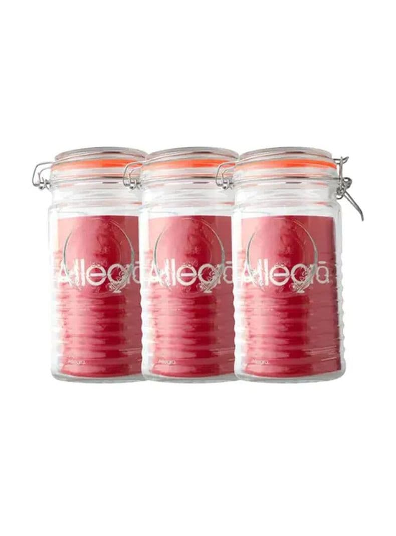 Pack de 3 Frascos con tapa de Vidrio 1Litro Allegra