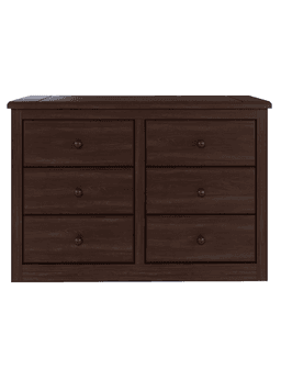 Comoda Berlin Madera Chocolate 6 Cajones