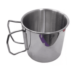 Taza Portatil Acero Inoxidable Mosqueton Vaso Camping