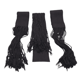 Pack 3 Fajas Traje Huaso Colores Fiestas Patrias Viva Chile 8x200cm Negro