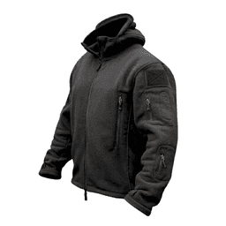 Polar Chaqueta Poleron Micropolar Tactico Invierno Negro XXL