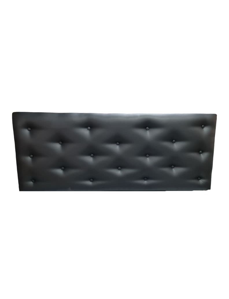 Respaldo Botone 2P Negro Cuero