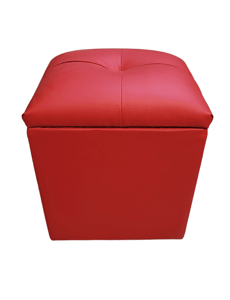 Pouf Baul Rojo Eco Cuero 40x33x50 Rimar 0