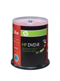 DVD-R Grabable HP 16x 4.7Gb 100 unidades