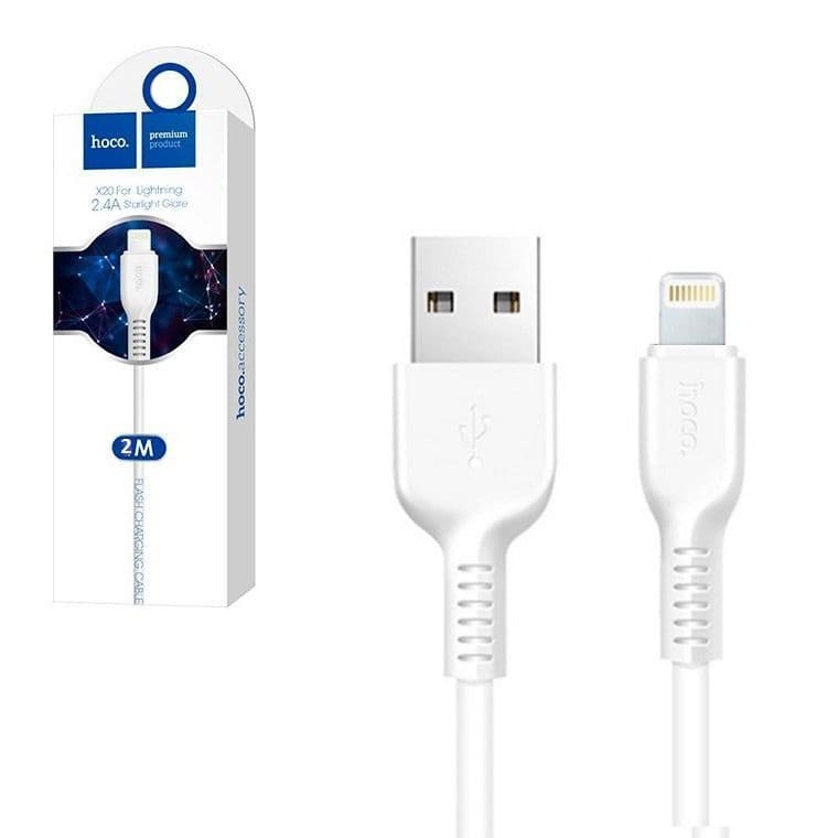 Cable USB 2 metros Hoco para iPhone iPad Carga Rapida Datos