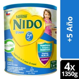 Leche Nido 5+ Protectus 1350g Pack X4 Blanco