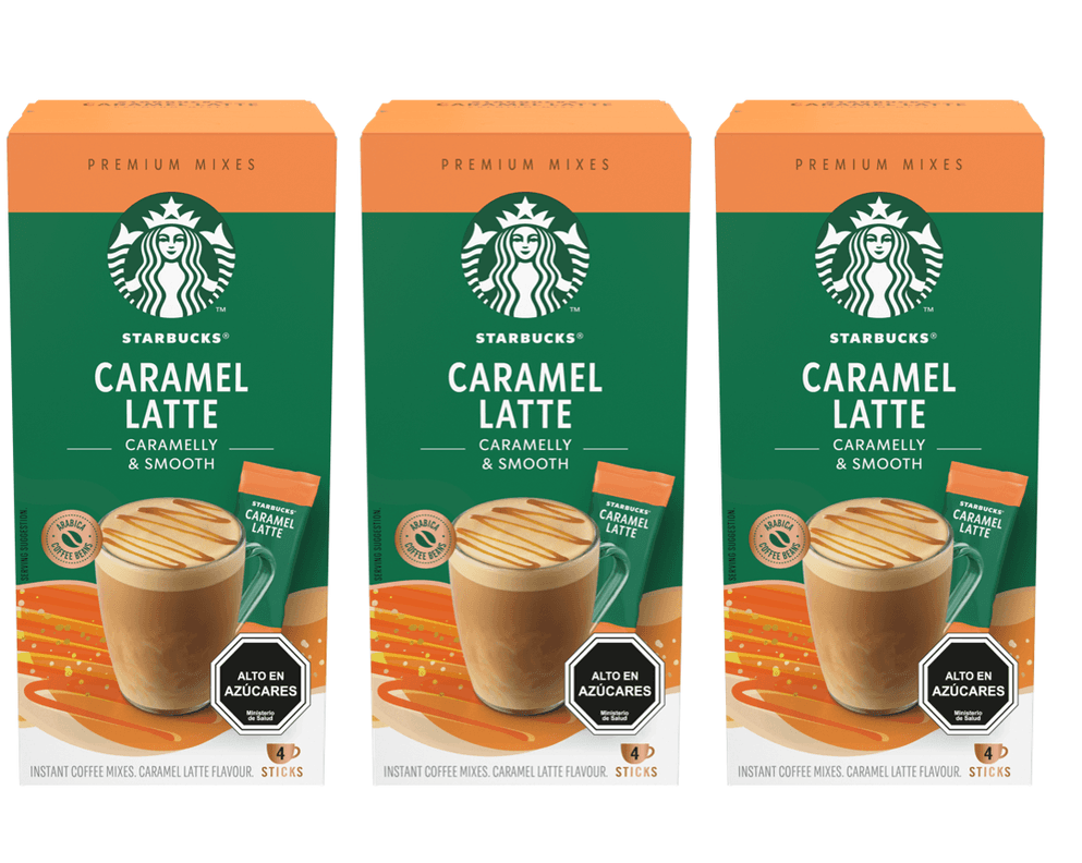 Cafe Instantaneo Starbucks Caramel Latte (4 Sobres x3 Cajas)